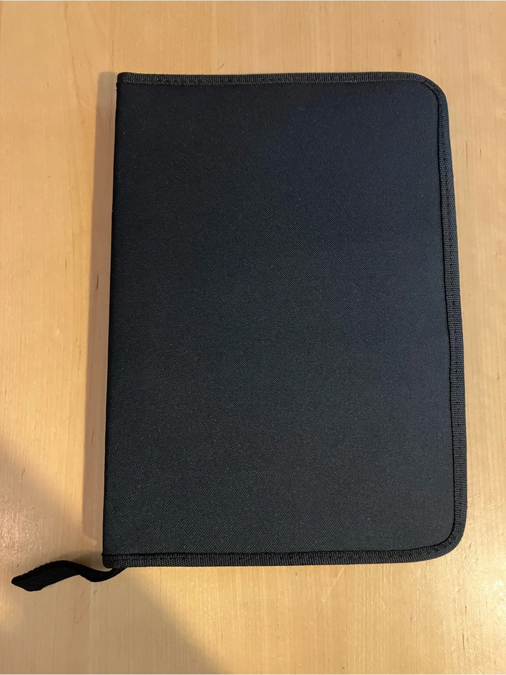 Black Zippered Canvas Prtfolio with 40 Pockets on 6 Pages